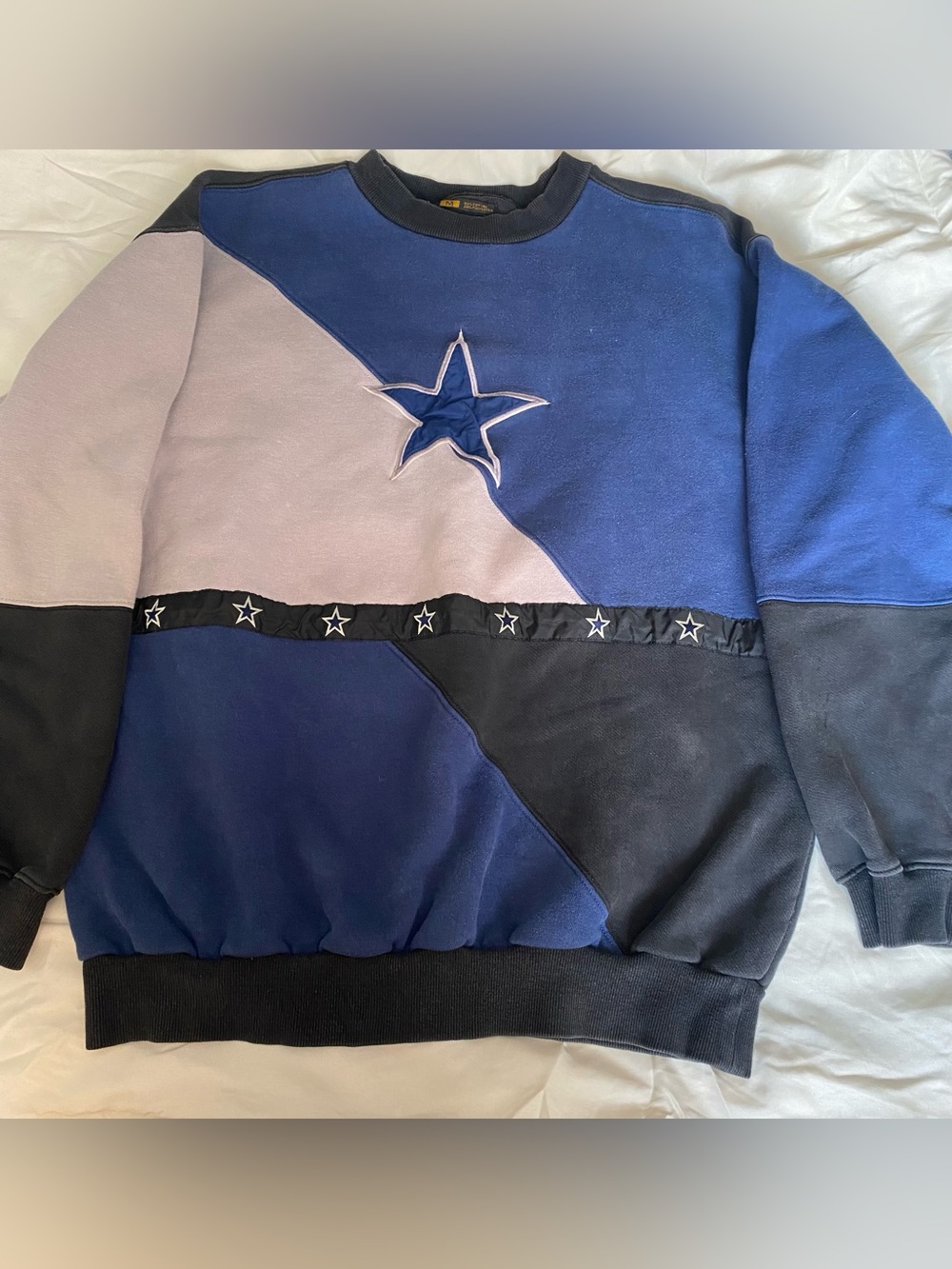 VINTAGE RARE CLASSIC TEAM COLLECTION NFL DALLAS COWBOYS COLOR BLOCK SWEATSHIRT M